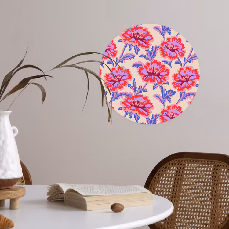 Behangcirkel - Bloemen - Patroon - Meerkleurig — 4