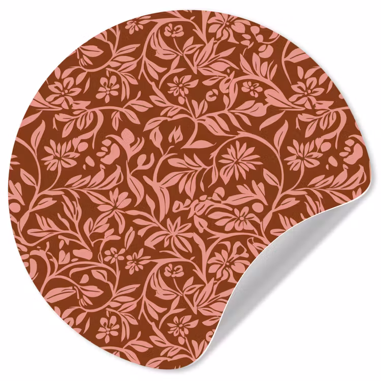 Behangcirkel - Bloemen - Print - Roze — 1