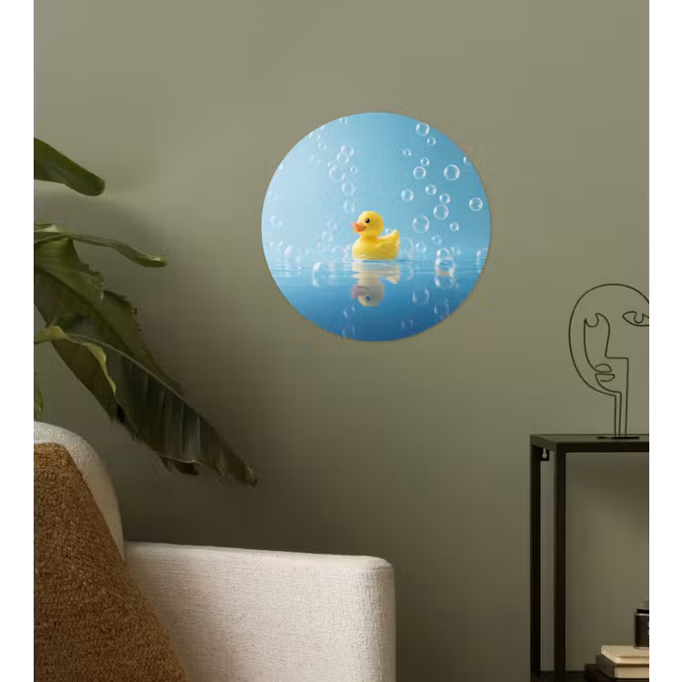 Behangcirkel - Bubbels - Badeend - Geel — 3