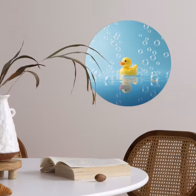 Behangcirkel - Bubbels - Badeend - Geel — 4