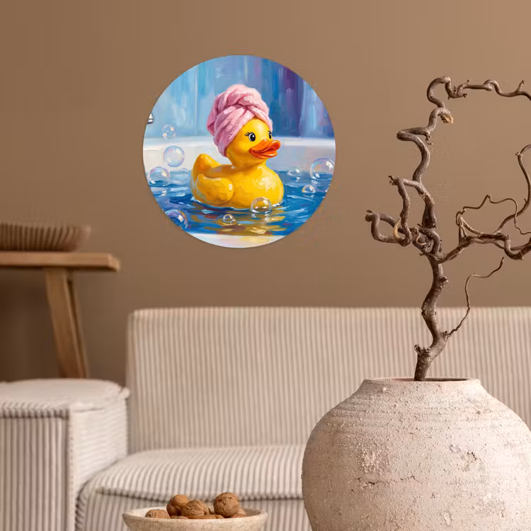 Behangcirkel - Creatief - Badeend - Kleurrijk — 2