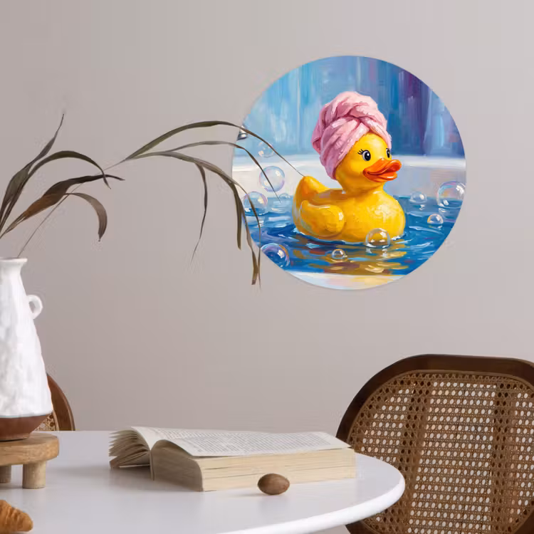 Behangcirkel - Creatief - Badeend - Kleurrijk — 4