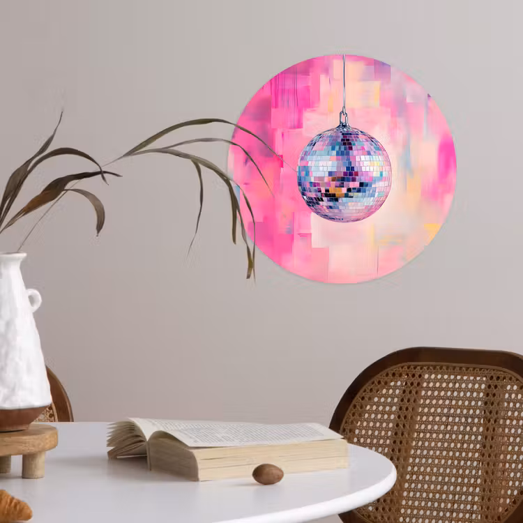Behangcirkel - Discobal - Pink - Verf — 4