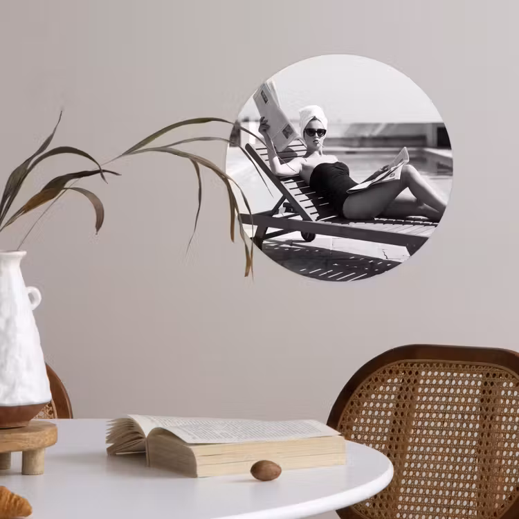 Behangcirkel - Glamour - Modern - Zwart - Wit — 4