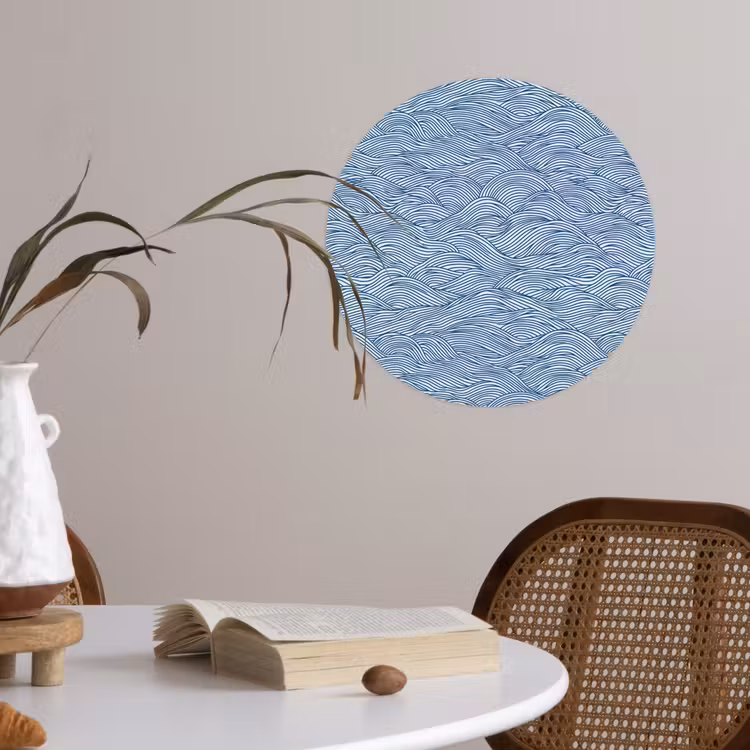 Behangcirkel - Golven - Ritmisch - Blauw — 4