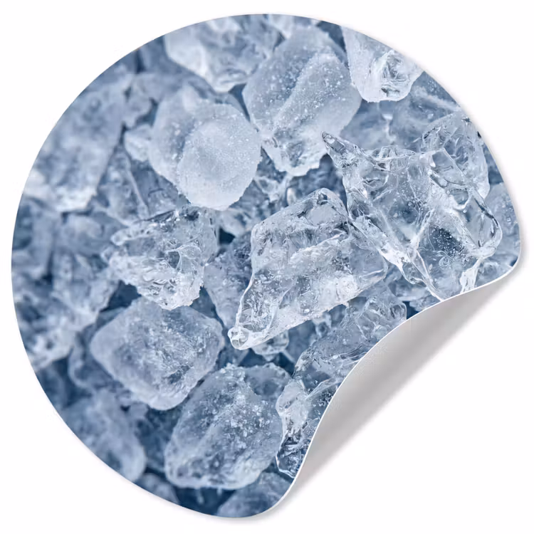 Behangcirkel - Ijsblokjes - Water - Blauw — 1