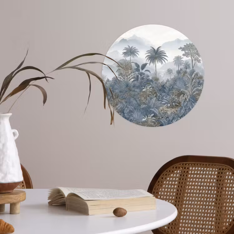 Behangcirkel - Jungle - Landschap - Blauw — 4