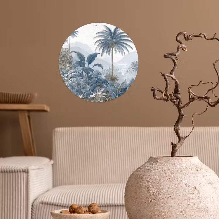Behangcirkel - Jungle - Modern - Blauw - Groen — 2
