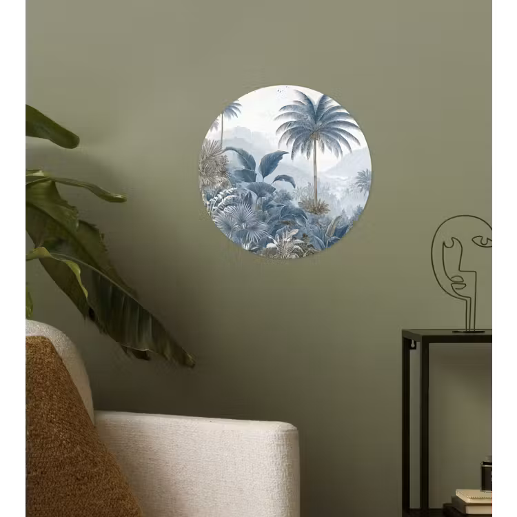 Behangcirkel - Jungle - Modern - Blauw - Groen — 3