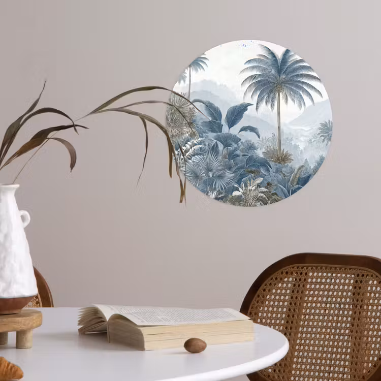 Behangcirkel - Jungle - Modern - Blauw - Groen — 4