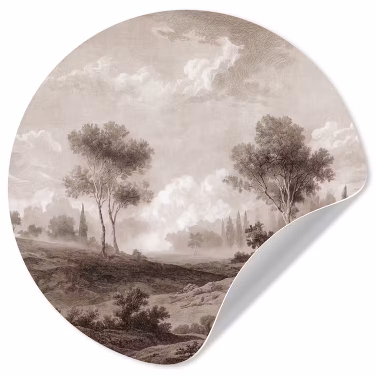 Behangcirkel - Klassiek - Landschap - Neutraal — 1