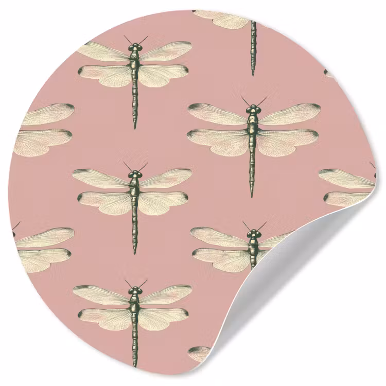 Behangcirkel - Lillibellen - Patroon - Roze — 1