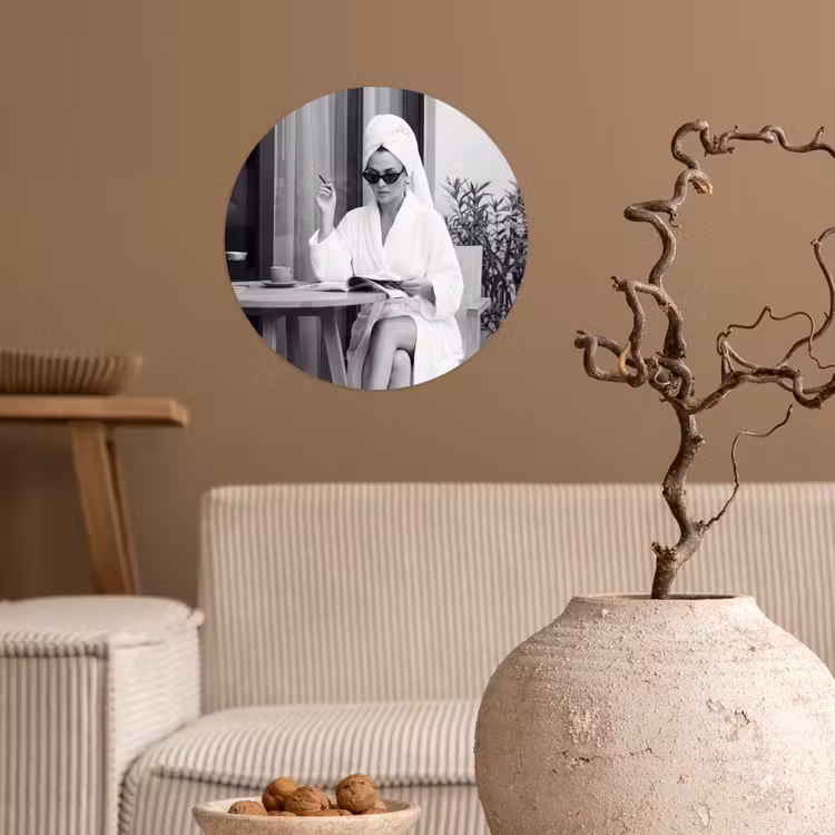 Behangcirkel - Modern - Vrouw - Zwart - Wit — 2