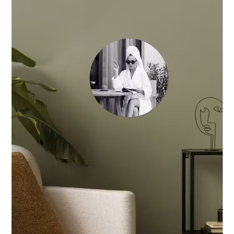 Behangcirkel - Modern - Vrouw - Zwart - Wit — 3