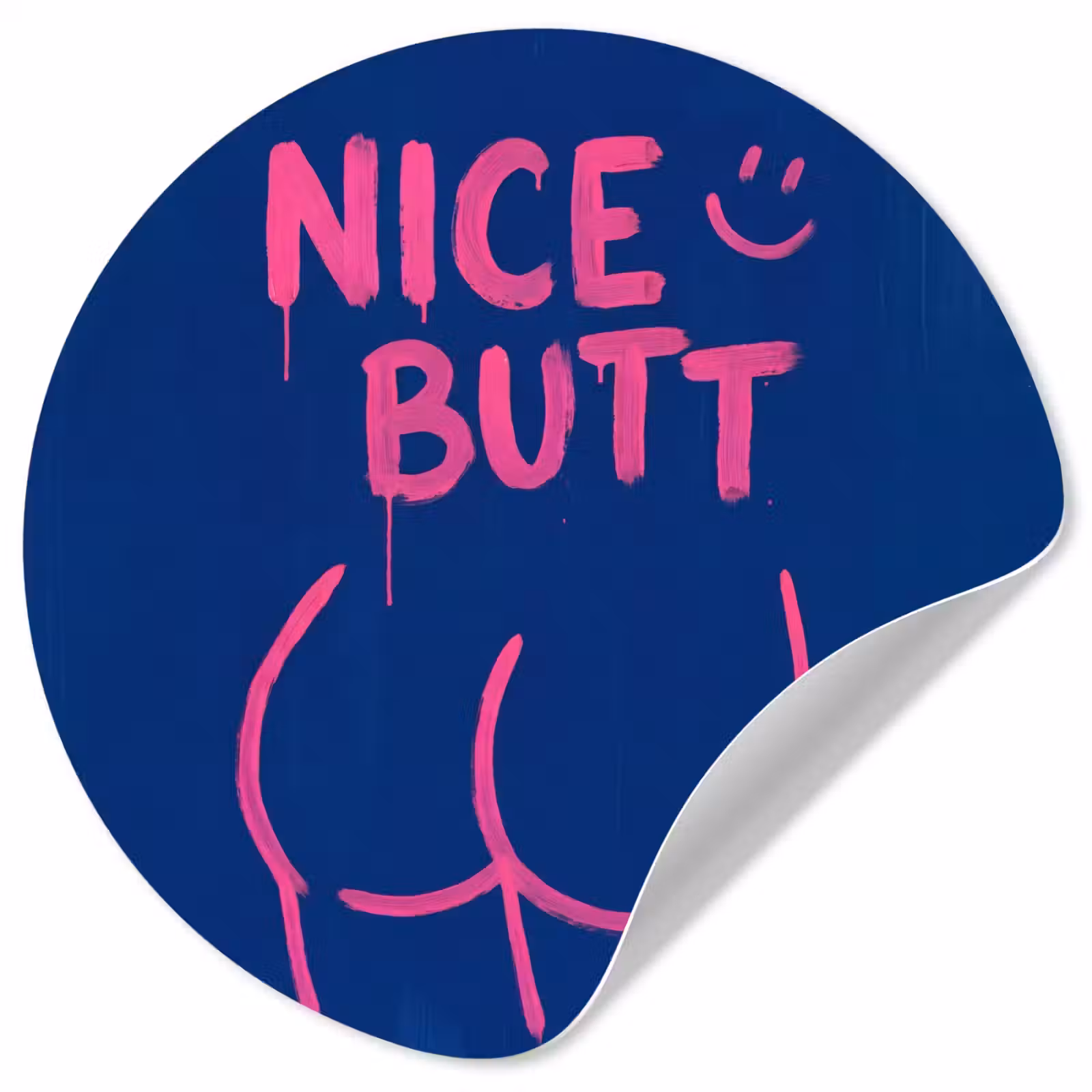 Behangcirkel - Brutaal - Grappig - Blauw — 1