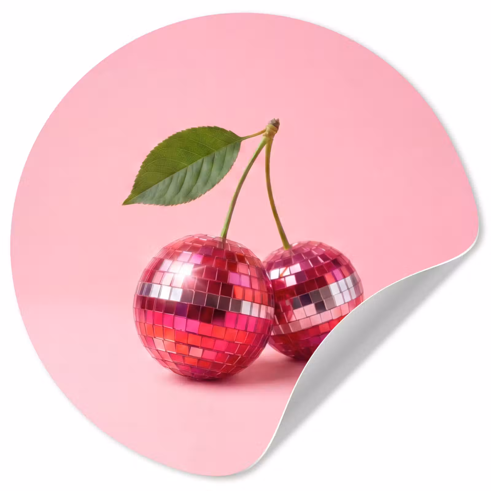 Behangcirkel - Disco - Kersen - Roze — 1