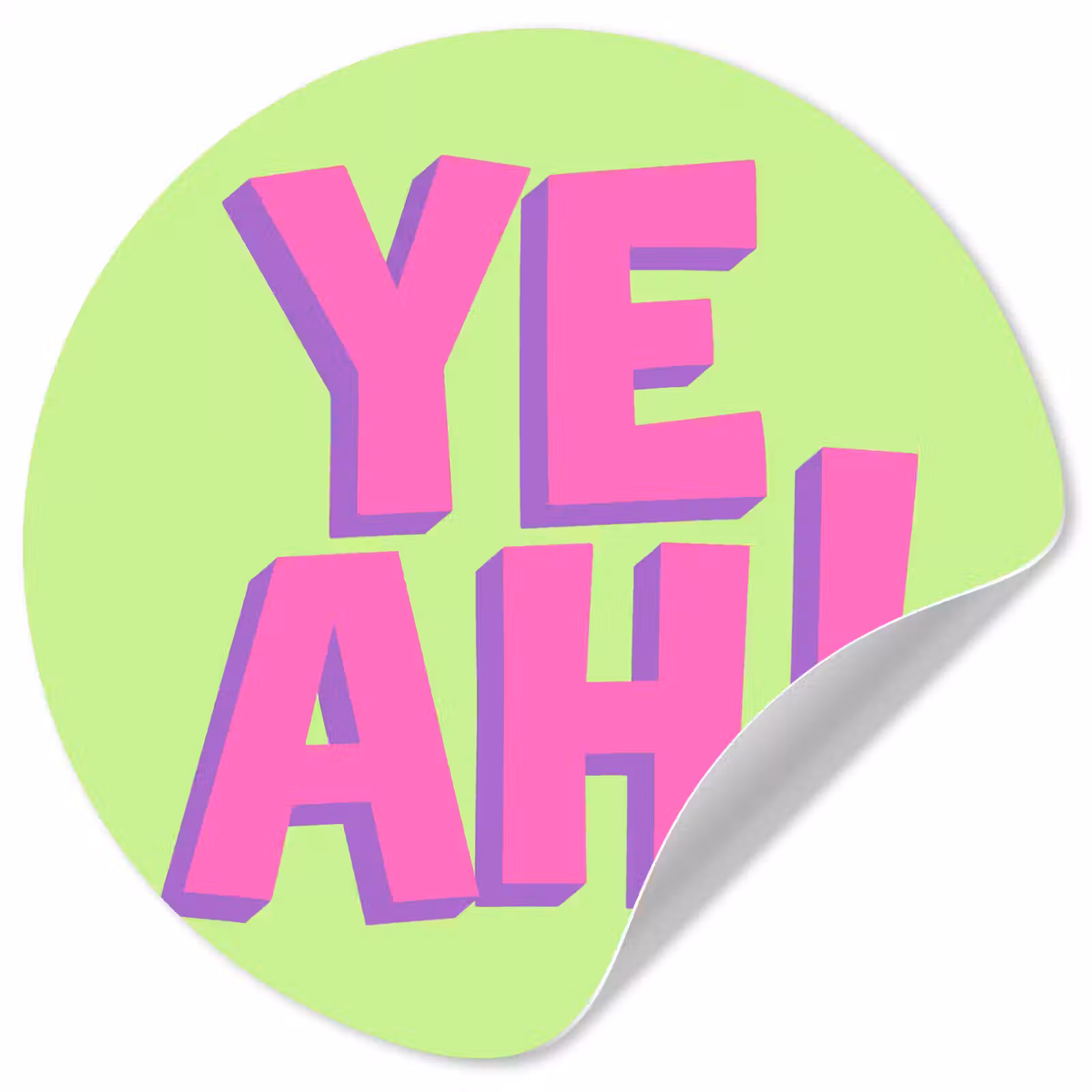 Behangcirkel - Groen - Neon - Quote — 1