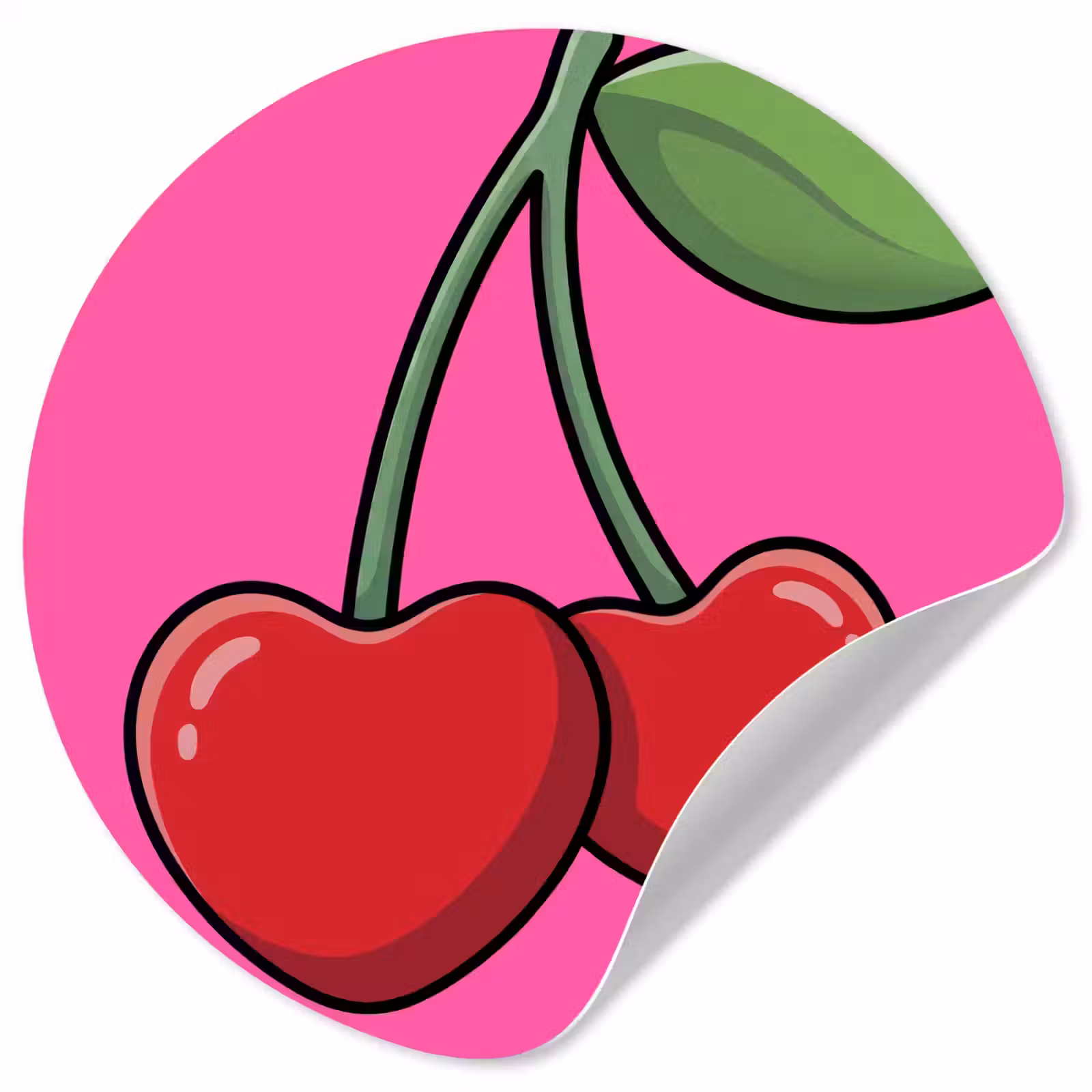 Behangcirkel - Kers - Roze - Fruit — 1