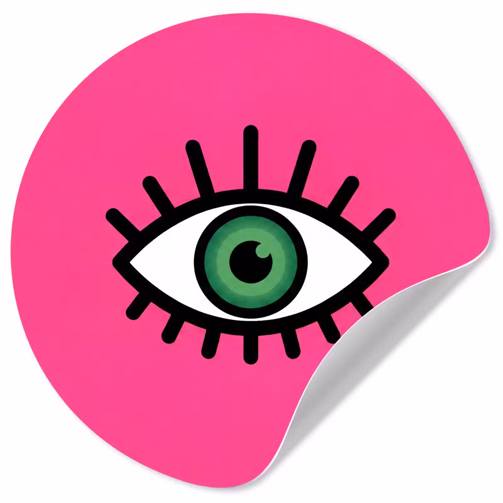 Behangcirkel - Minimalistisch - Oog - Roze — 1