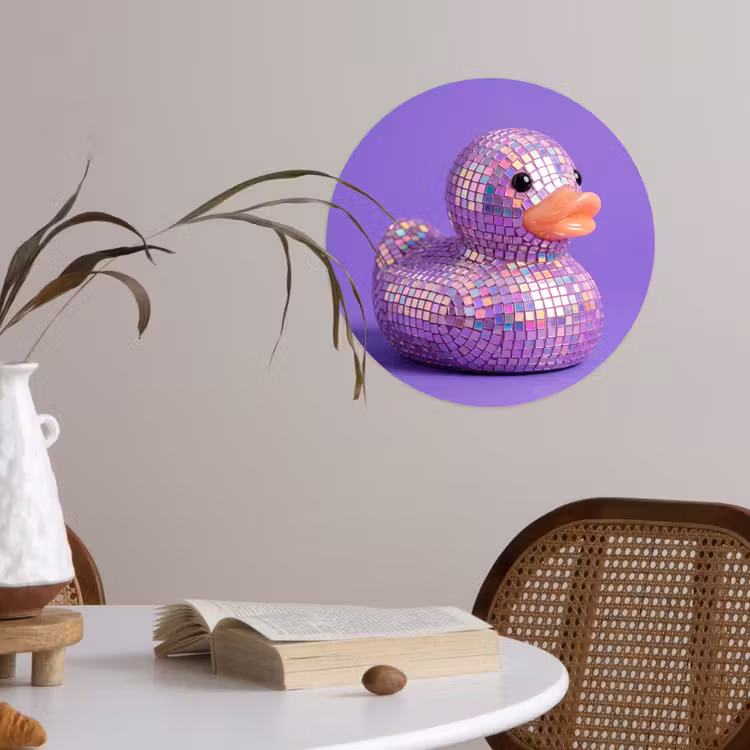 Behangcirkel - Disco - Eend - Paars — 4