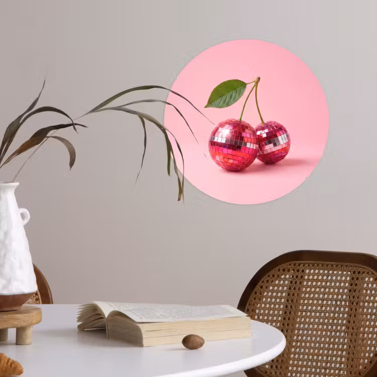 Behangcirkel - Disco - Kersen - Roze — 4