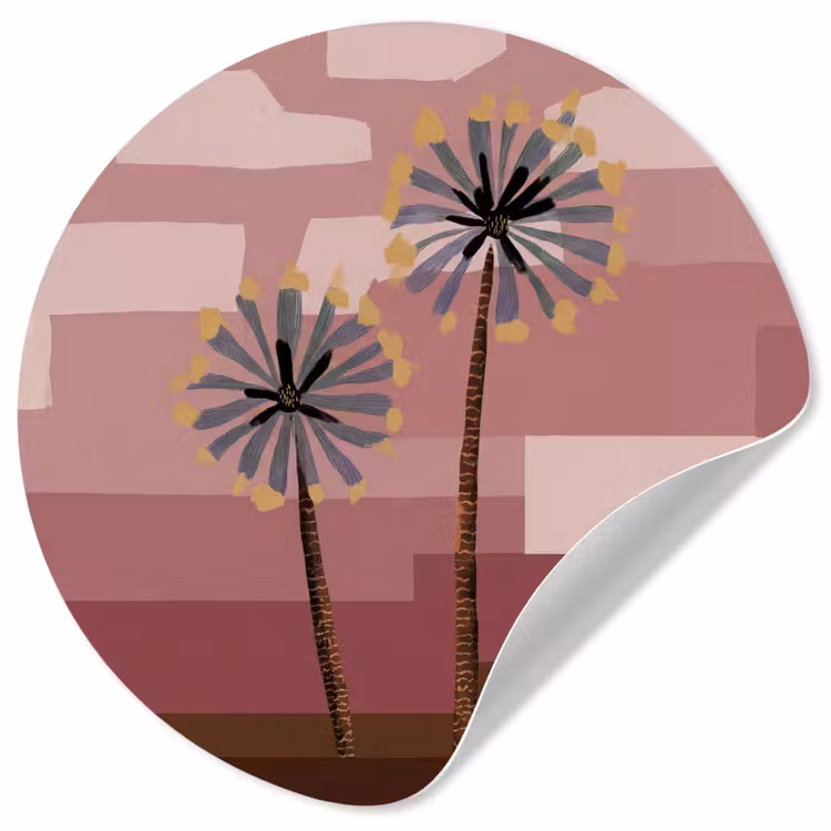 Behangcirkel - Illustratie - Bloemen - Vlakken - Abstract — 1