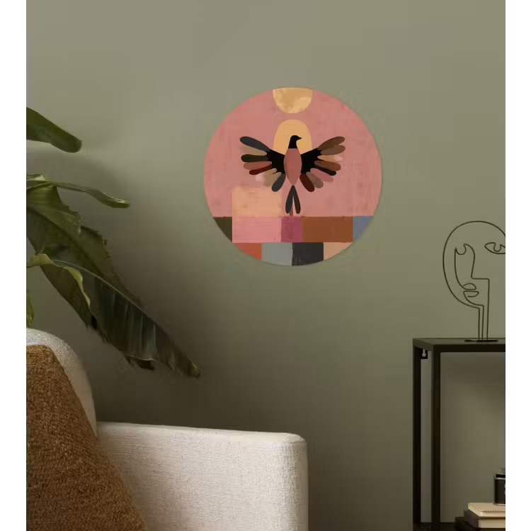 Behangcirkel - Illustratie - Vogel - Vlakken - Kleurrijk — 3