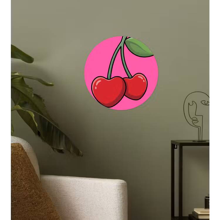 Behangcirkel - Kers - Roze - Fruit — 3