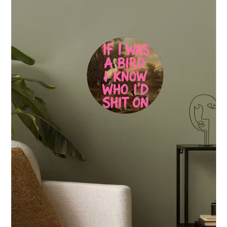 Behangcirkel - Klassiek - Humor - Roze — 3