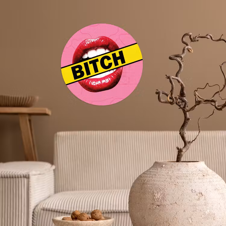 Behangcirkel - Lippen - Tekst - Kleurrijk — 2