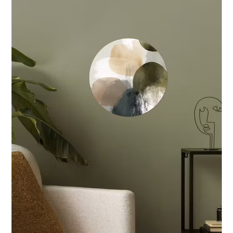 Behangcirkel - Minimalistisch - Cirkels - Penseelstreken - Beige — 3