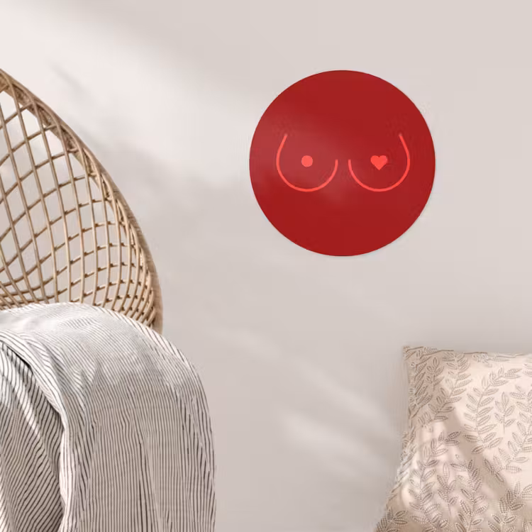 Behangcirkel - Minimalistisch - Lijnillustratie - Rood — 5