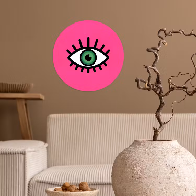 Behangcirkel - Minimalistisch - Oog - Roze — 2