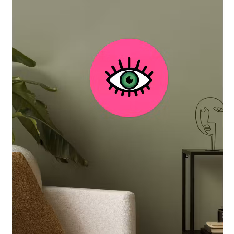 Behangcirkel - Minimalistisch - Oog - Roze — 3