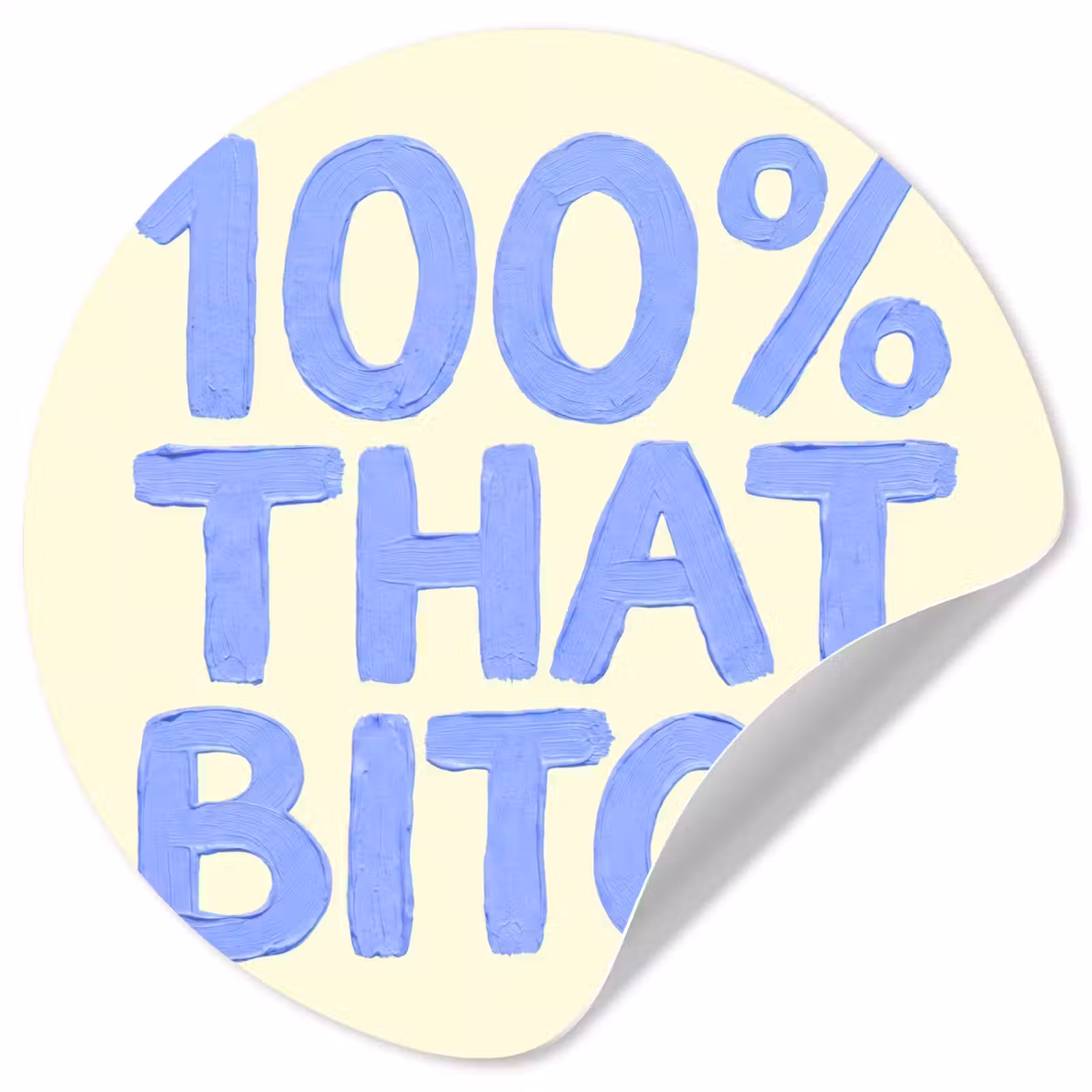 Behangcirkel - 100% that bitch - Blauw - Wit — 1