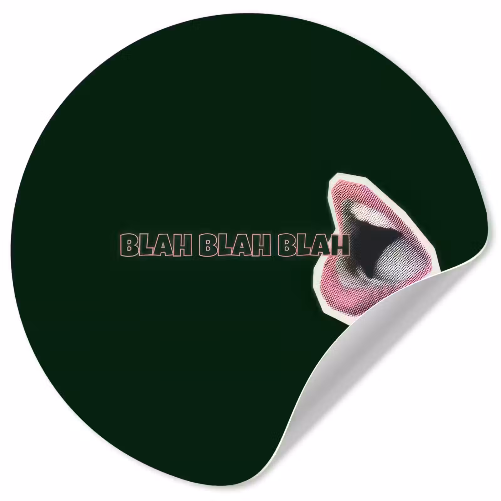 Behangcirkel - BLAH BLAH BLAH - Mond - Groen — 1