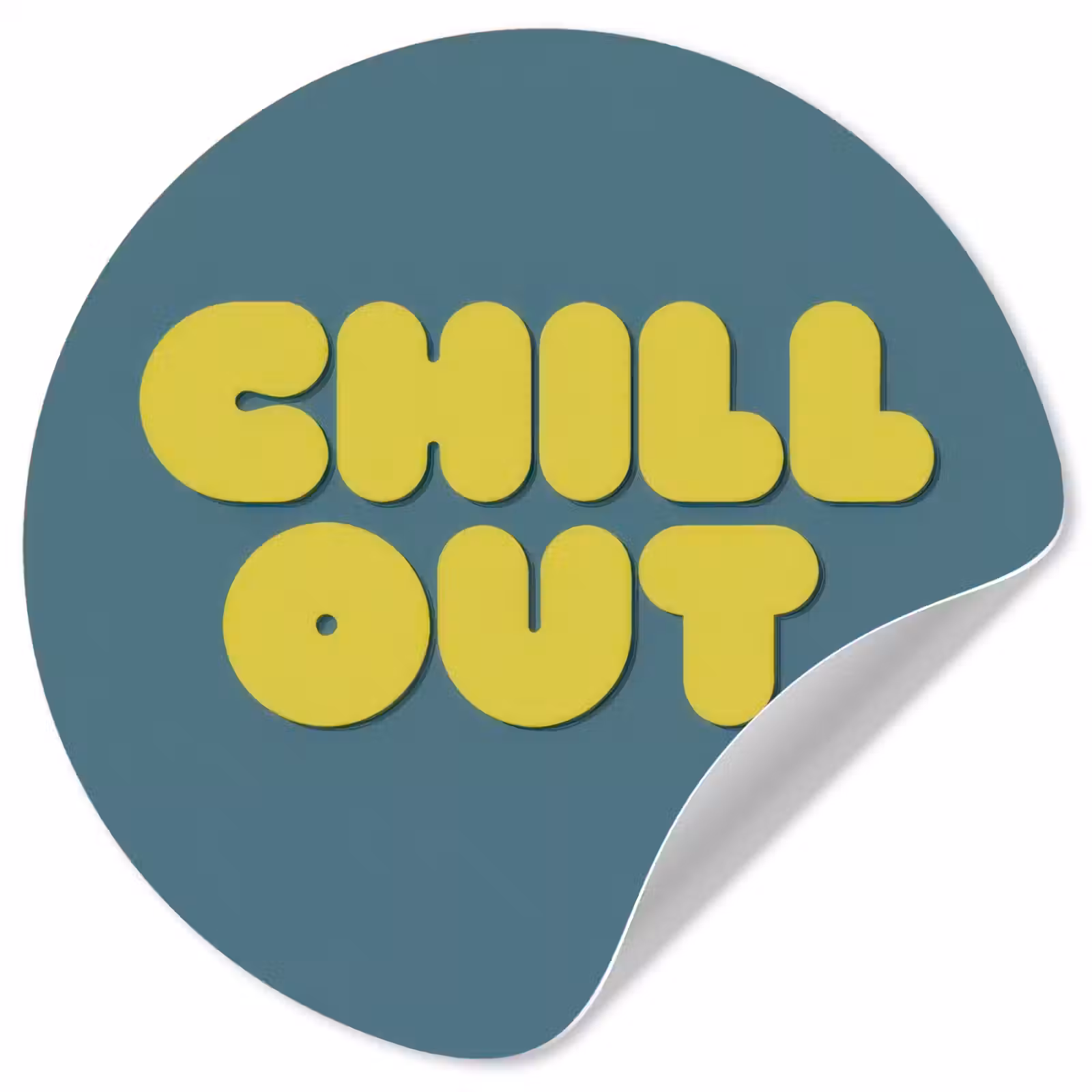 Behangcirkel - Chill out - Geel - Blauw — 1