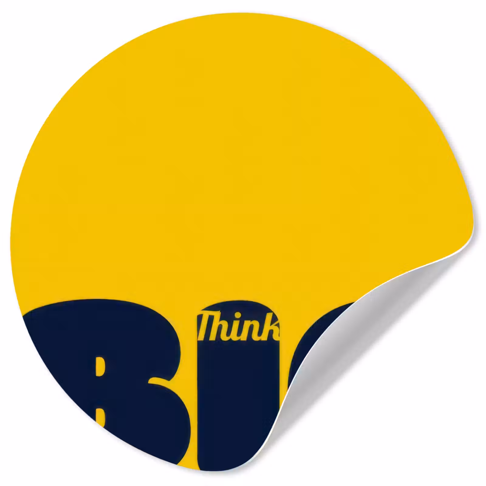 Behangcirkel - Geel - Think big - Grafisch — 1
