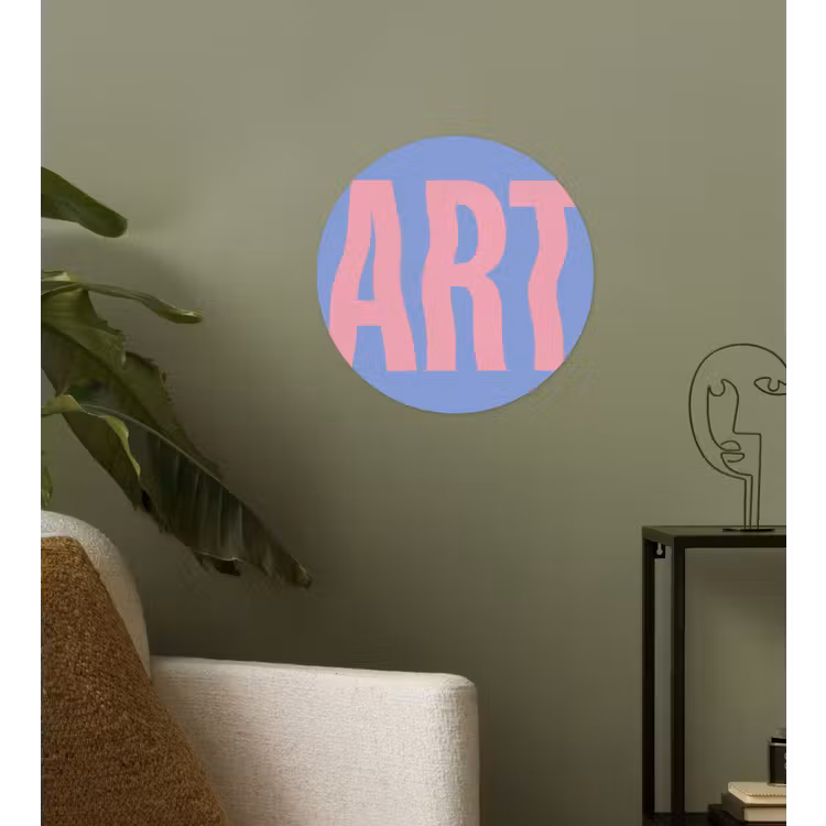 Behangcirkel - Art - Roze - Blauw — 3
