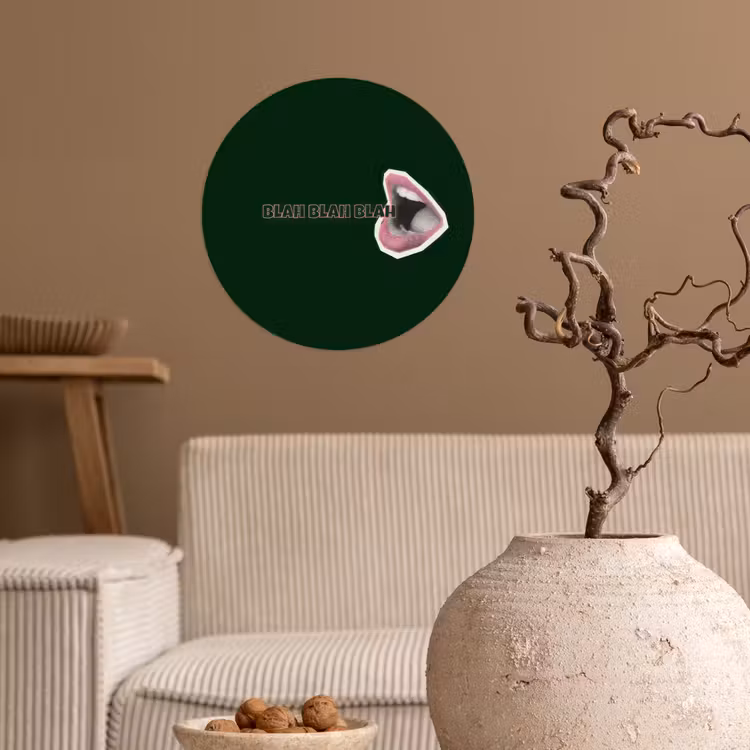 Behangcirkel - BLAH BLAH BLAH - Mond - Groen — 2