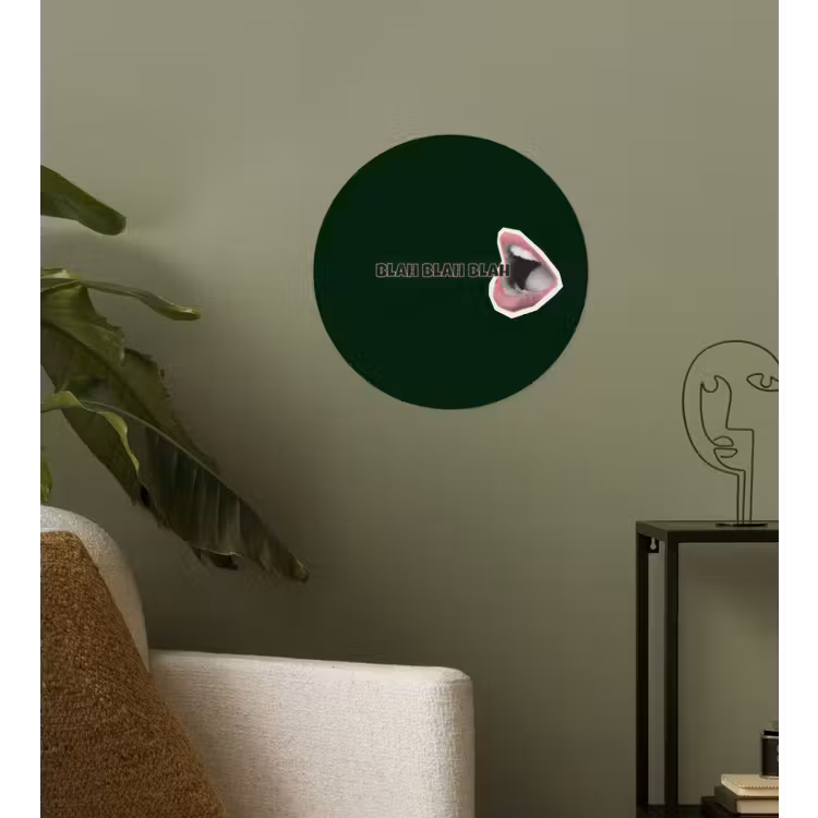 Behangcirkel - BLAH BLAH BLAH - Mond - Groen — 3