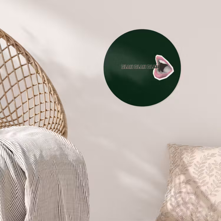 Behangcirkel - BLAH BLAH BLAH - Mond - Groen — 5