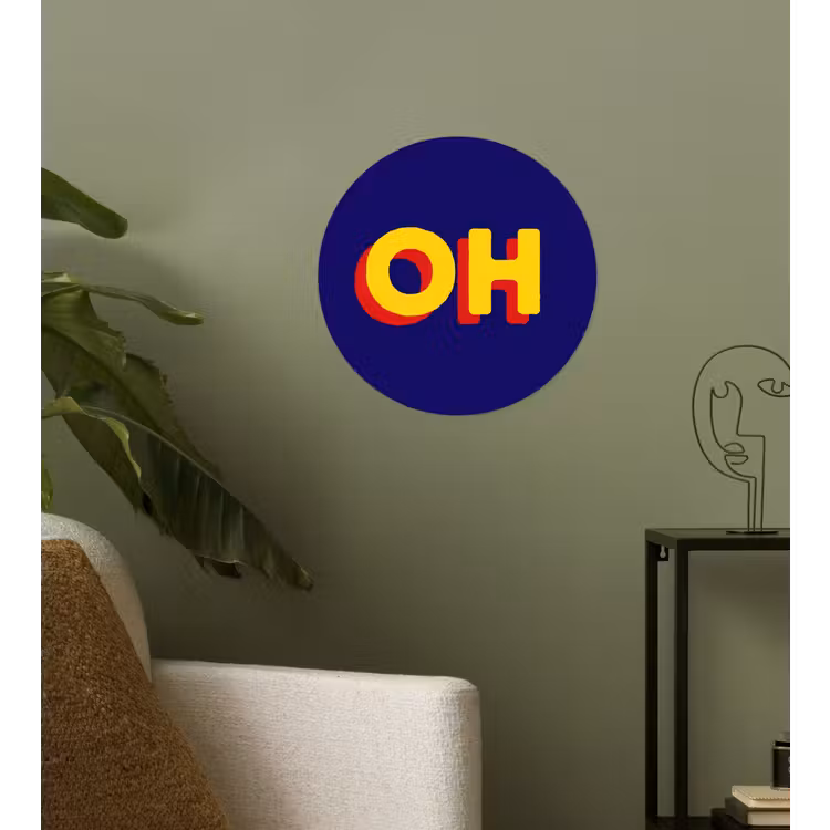 Behangcirkel - Blauw - Geel - OH - Schaduw — 3