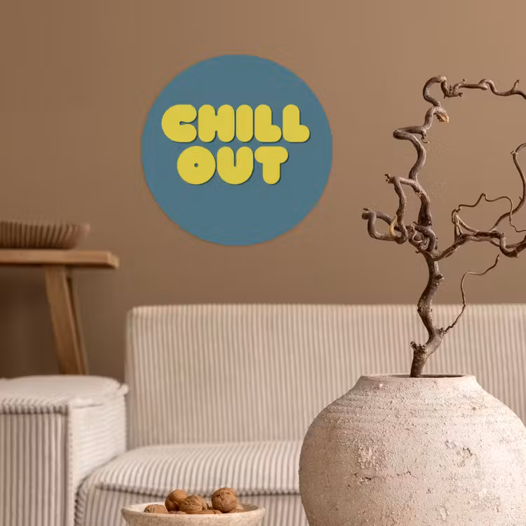 Behangcirkel - Chill out - Geel - Blauw — 2