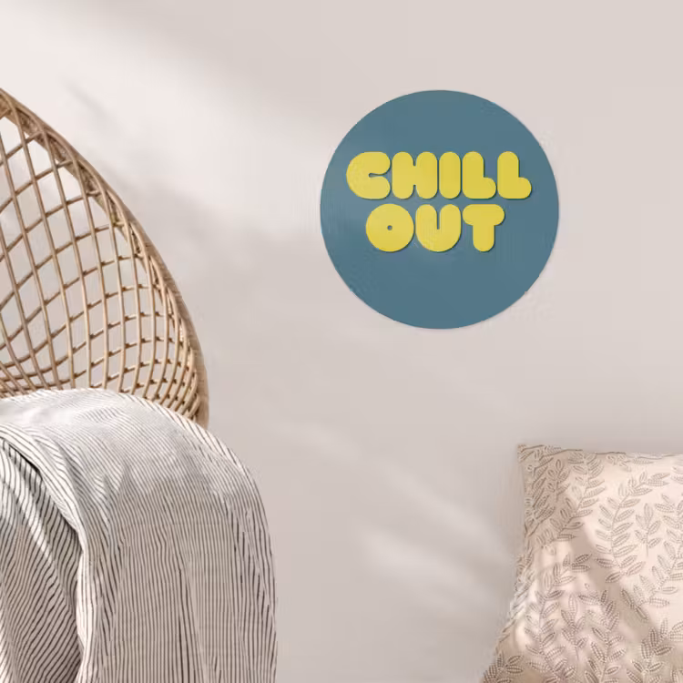 Behangcirkel - Chill out - Geel - Blauw — 5