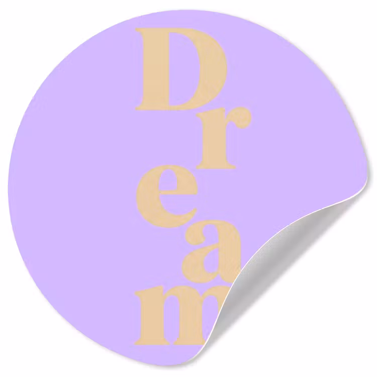 Behangcirkel - Dream - Paars - Typografisch — 1