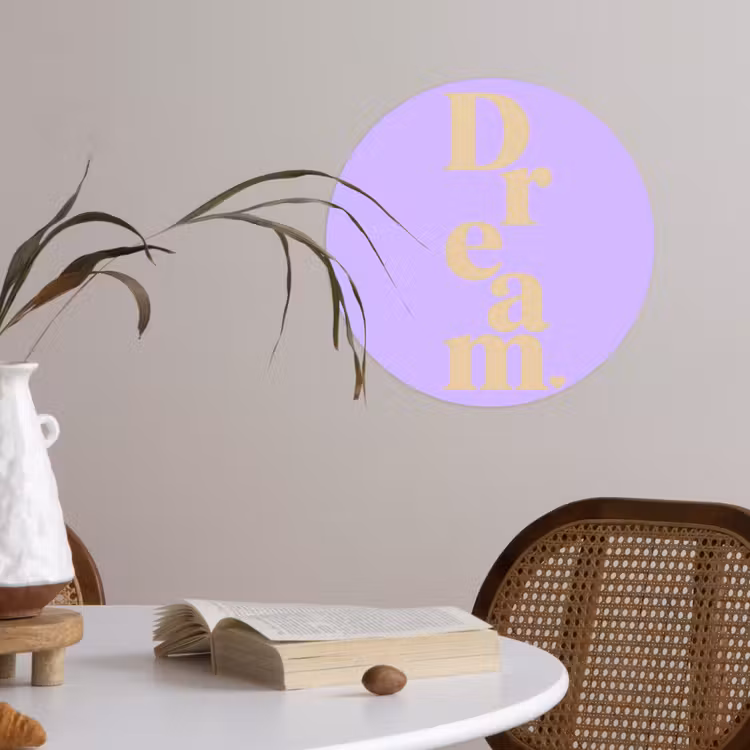 Behangcirkel - Dream - Paars - Typografisch — 4