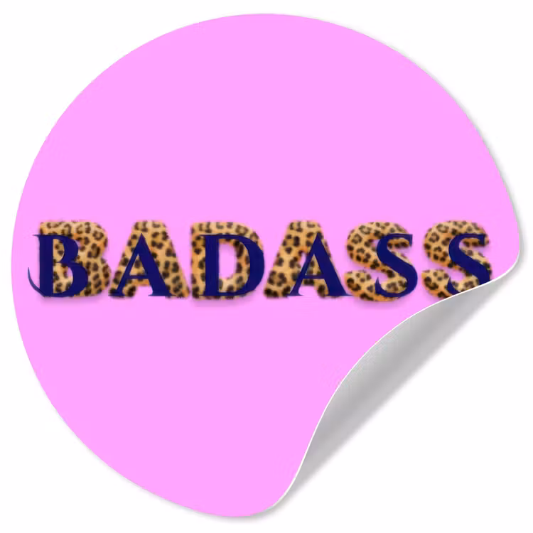 Behangcirkel - Felroze - Badass - Panterprint - Schaduw — 1
