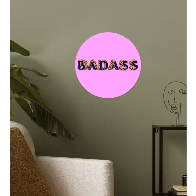 Behangcirkel - Felroze - Badass - Panterprint - Schaduw — 3