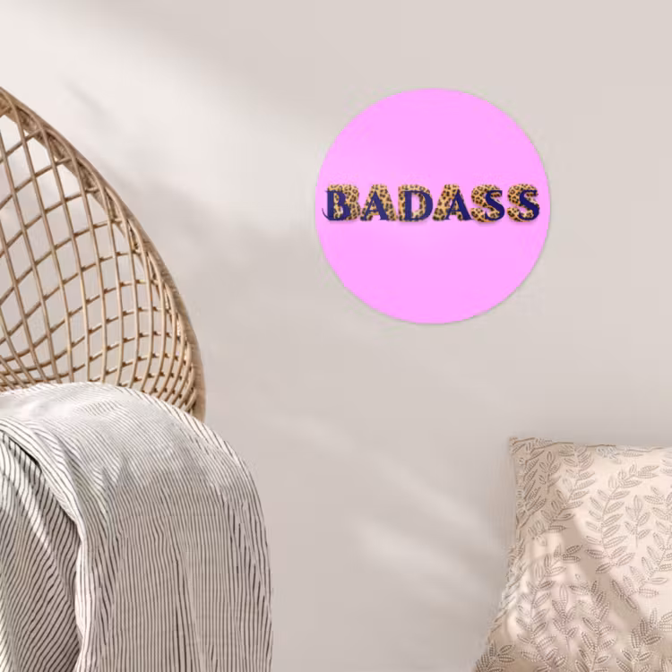 Behangcirkel - Felroze - Badass - Panterprint - Schaduw — 5